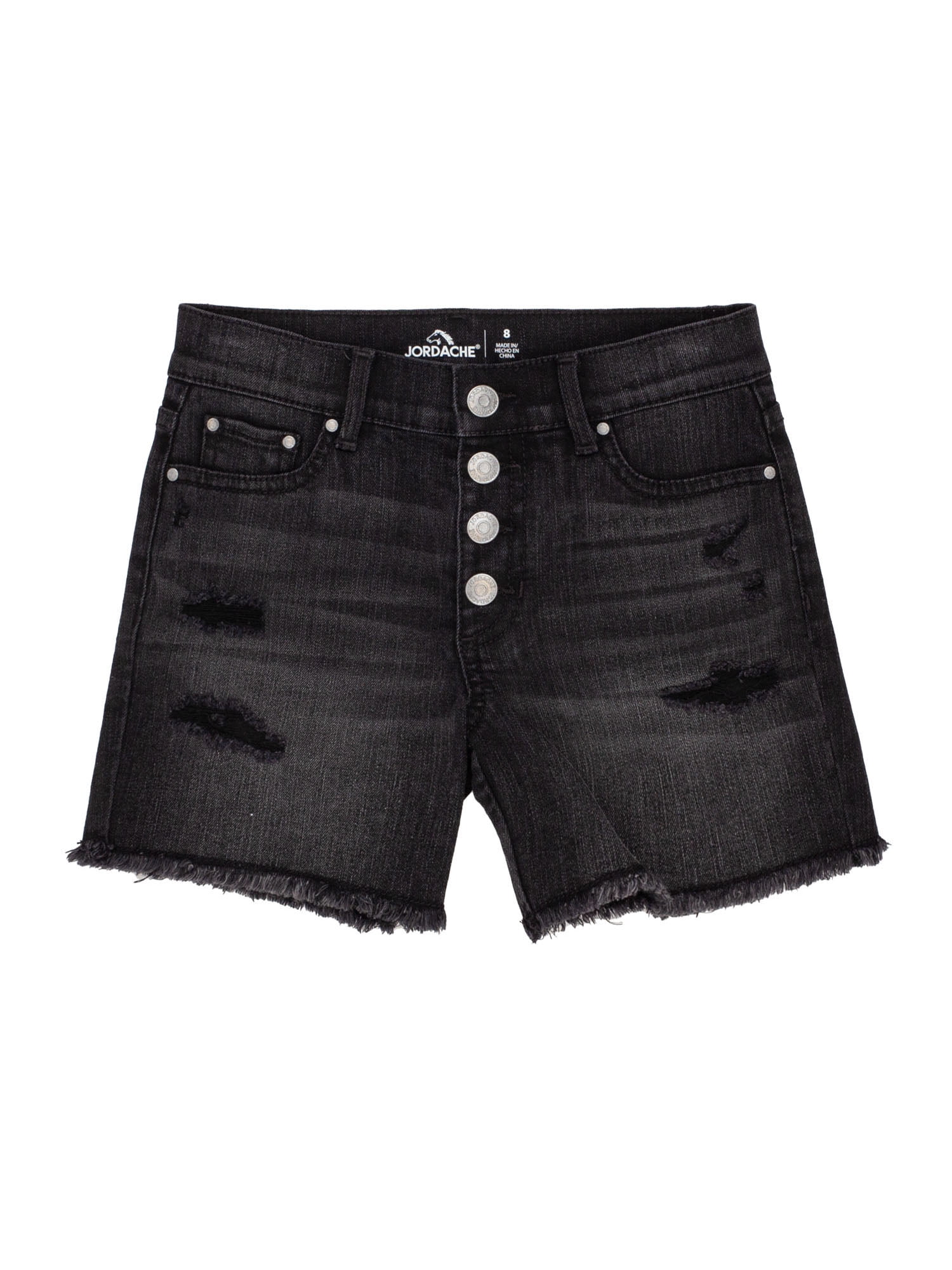 Jordache Girls Exposed Button Midi Short, Sizes 5-18