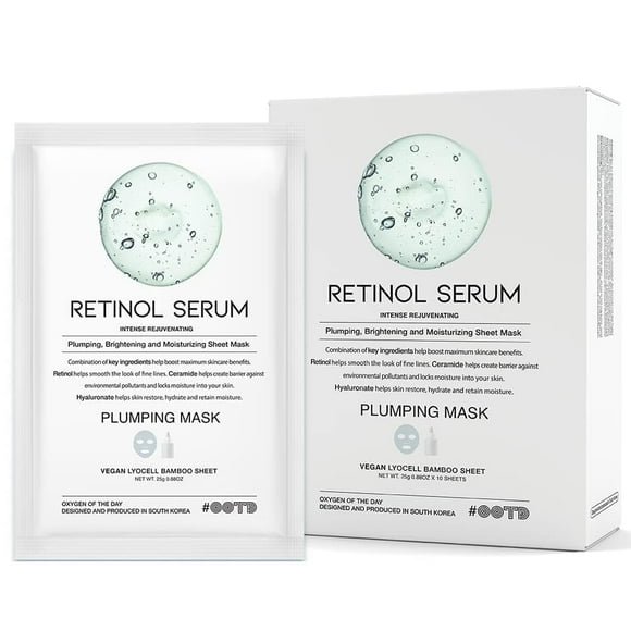 Sheet Mask #OOTD Rejuvenating Retinol Wrinkle Lifting 10 unidades