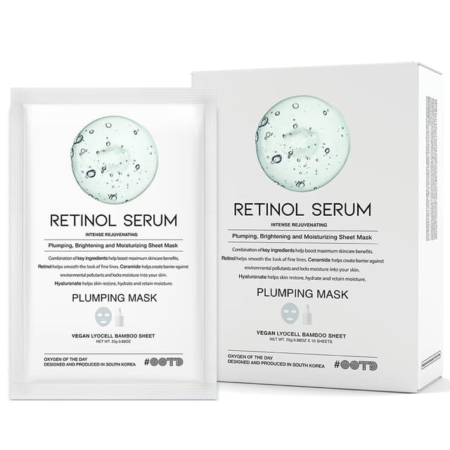 Sheet Mask #OOTD Rejuvenating Retinol Wrinkle Lifting 10 unidades