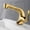 Black, variant on Basin Tap with Pull Out Spray Brass Dual Mode Nozzle Hot and Cold Water Telescopic Bathroom Sink Mixer Taps Single Hole Soft Bubbler Splash Proof-Golden