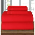 thumbnail image 2 of Elegant Comfort 1500 Series Wrinkle & Fade Resistant Ultra Soft 3-Piece Bed Sheet Set with Deep Pockets, Twin/Twin XL Red, 2 of 4