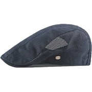 GegeenDomogMens Mesh Flat Caps Light Summer Beret Hat Breathable Newsboy Ivy Cap Cabbie Adjustable