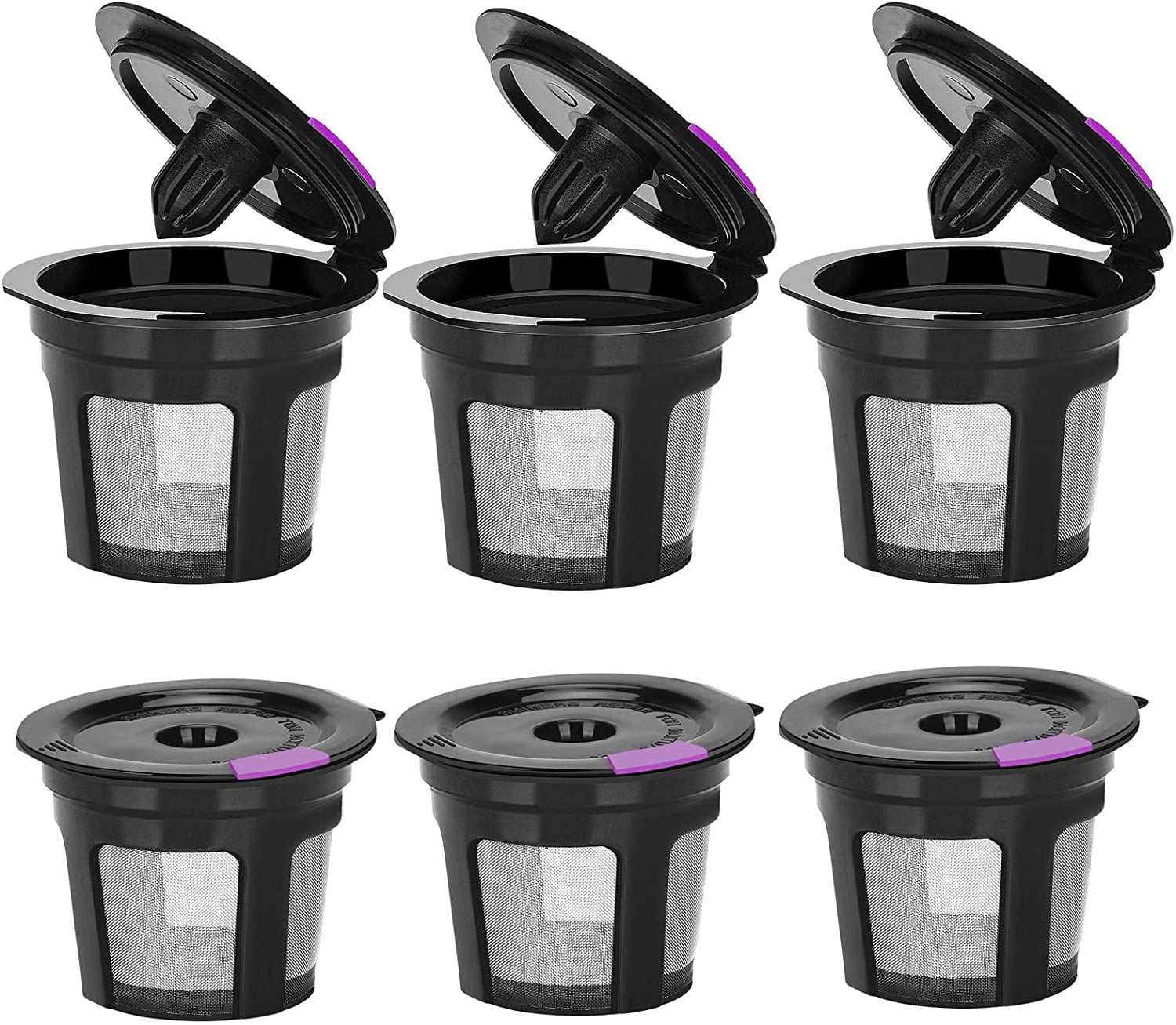 6 Pack Reusable K Cups For Keurig, Reusable K CUP Coffee Filter Refillable Single K CUP for