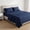 Navy Blue, variant on Luxury Microfiber Bed Sheet Set, 4-Piece Deep Pocket Bedding Set, Full, Black