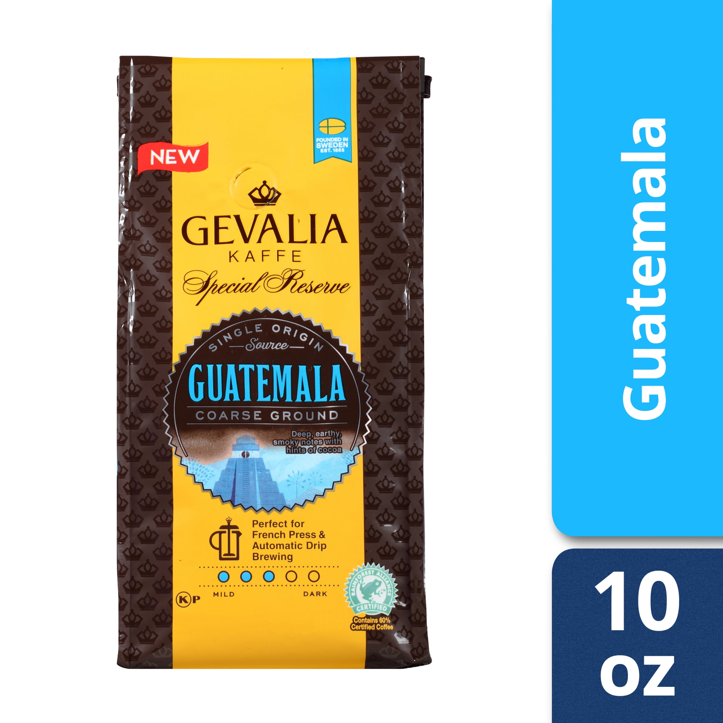 Gevalia Special Reserve Guatemala Coarse Ground Coffee Caffeinated 10 Oz Bag Walmart Com Walmart Com