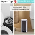 thumbnail image 4 of CL.HPAHKL Small Bathroom Trash Can with Soft Close Lid, 1.3 Gallon Stainless Steel Garbage Can with Removable Inner Bucket, Foot Pedal, Mini Trash Bin for Toilet, Home Office (Silver, 2 Pack), 4 of 7
