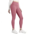 thumbnail image 2 of Women's High Waisted Yoga Leggings Solid Color Butt Lifting Workout Pants Quick Dry 4-Way Stretch Sports Tights for Gym Running Outdoor Red L, 2 of 6