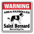 thumbnail image 1 of Saint Bernard Security Sign Area Patrolled Pet Owner Dog Lover Purebred Puppy, 1 of 1
