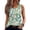 Light Green, variant on Womens Summer Tank Tops Loose Fit Sleeveless V Neck T Shirt Floral Print Henly Tunic Blouses Light Blue M