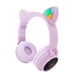 thumbnail image 1 of Audífonos con Micrófono - Bluetooth con Diadema de Gato y Luz Led - Rosa Virtual Zone  VZ-EARBT44P, 1 of 3