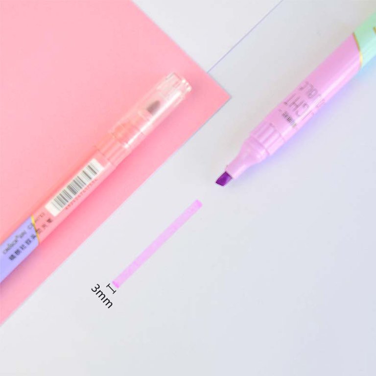 6PCS New Colorful Highlighter Pen Stationery Bright Marker Pens Writing Set