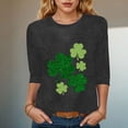 thumbnail image 2 of felwors Womens 3/4 Sleeve Crew Neck Valentine T Shirts Love Heart Printed Graphic Tee Tops (Grey, M), 2 of 8
