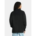 thumbnail image 3 of Time and Tru Women's Ottoman Ribbed Pullover Top with Long Sleeves, Size XS-XXXL, 3 of 5