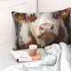 thumbnail image 4 of Fotbe Cow With Butterflies Funda de Almohada Decorativa Estilo Occidental, Lujo en Algodón, Fundas para Almohadas King, Cojín Estampado para Decoración del Hogar-14"x20", 4 of 6