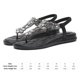 thumbnail image 2 of Sandalias Mujeres Flat Open Toe cómodo para la playa de verano (40) Negro, 2 of 9