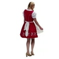 thumbnail image 5 of Dirndl Trachten Haus 3 Piece Short German Oktoberfest Dirndl Cotton Dress for Womens and Girls - Red, 5 of 10