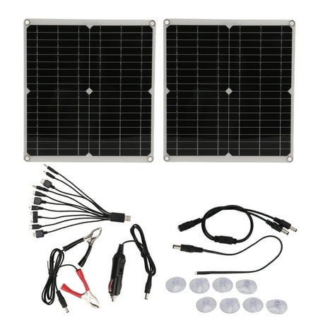 

Solar Battery Charger 50W Foldable Monocrystalline Solar Charging Panel Power Backup for Car Boat Motorcycle