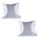 thumbnail image 2 of Juego de fundas de almohada de seda simulada para el cabello y la piel | Fundas de almohada hipoalergénicas suaves y satinadas | Paquete de 2 | Reduce el encrespamiento y las arrugas | Múltiples, 2 of 6