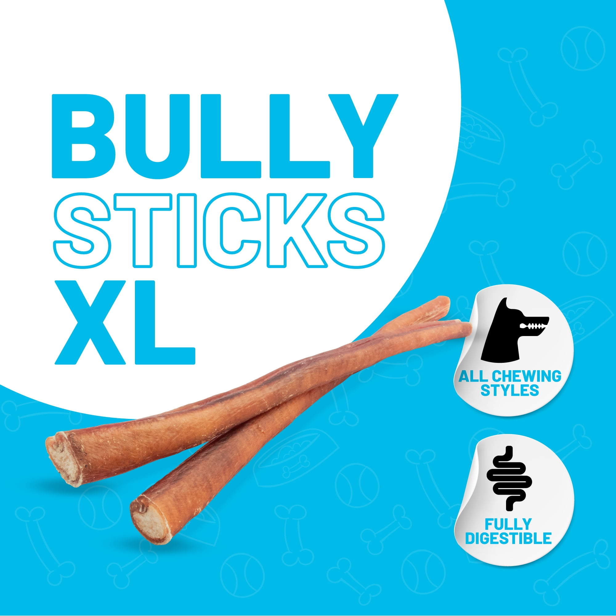 Sitka Farms Premium Bully Sticks XL 12 inch for Dogs (6 count)
