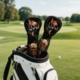 thumbnail image 5 of Yuyamidu Skull Golf Club Head Cover with Soft Lining Butterfly Driver Fairway Woods Hybrids Headcover Waterproof PU Leather Golf Club Cover Golf Gift for Golfers, 5 of 8