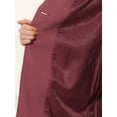 thumbnail image 5 of INSPIRE CHIC Women's Half Lapel Long Sleeves One Button Winter Mid-Length Overcoat M Dusty Pink, 5 of 5