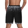 thumbnail image 4 of Goofa Silver Glitter1 Printed Men's Swim Trunks Board Shorts Quick Dry Mens Swimming Trunks with Compression Liner,Breathable Fit Hawaii Beach Shorts-Medium, 4 of 9