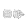 thumbnail image 2 of 10K White Gold 0.16ct Round Diamond Mens Earring, 2 of 2
