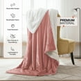 thumbnail image 5 of IR Imperial Rooms Sherpa Bed Blanket Soft Thick & Warm Fluffy Plush Winter Fleece Reversible Lightweight Twin (60x80) Pink, 5 of 7