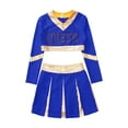 thumbnail image 3 of ZDHoor Girls Cheerleading Costume Dance Outfits Skirt Set Fancy Dress for Halloween Party Birthday Royal Blue 14, 3 of 5