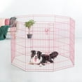 thumbnail image 2 of Bestpet 42"H Dog Playpen, Pink, 8 Panel, 2 of 7