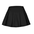 thumbnail image 4 of lcziwo Tennis Skirt for Women Double Ruffle Pleated Golf Skort Casual High Waisted Tummy Control Yoga Athletic Skirts Ofertas de Hoy en Liquidación Black S, 4 of 7