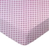 SheetWorld Fitted 100% Cotton Percale Play Yard Sheet Fits BabyBjorn Travel Crib Light 24 x 42, Pink Gingham Check