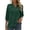 Green, variant on Women's Casual 3/4 Sleeve Henley V-Neck Button Up Pleated Back Blouses Swiss Dot Blouse Tops T-Shirts