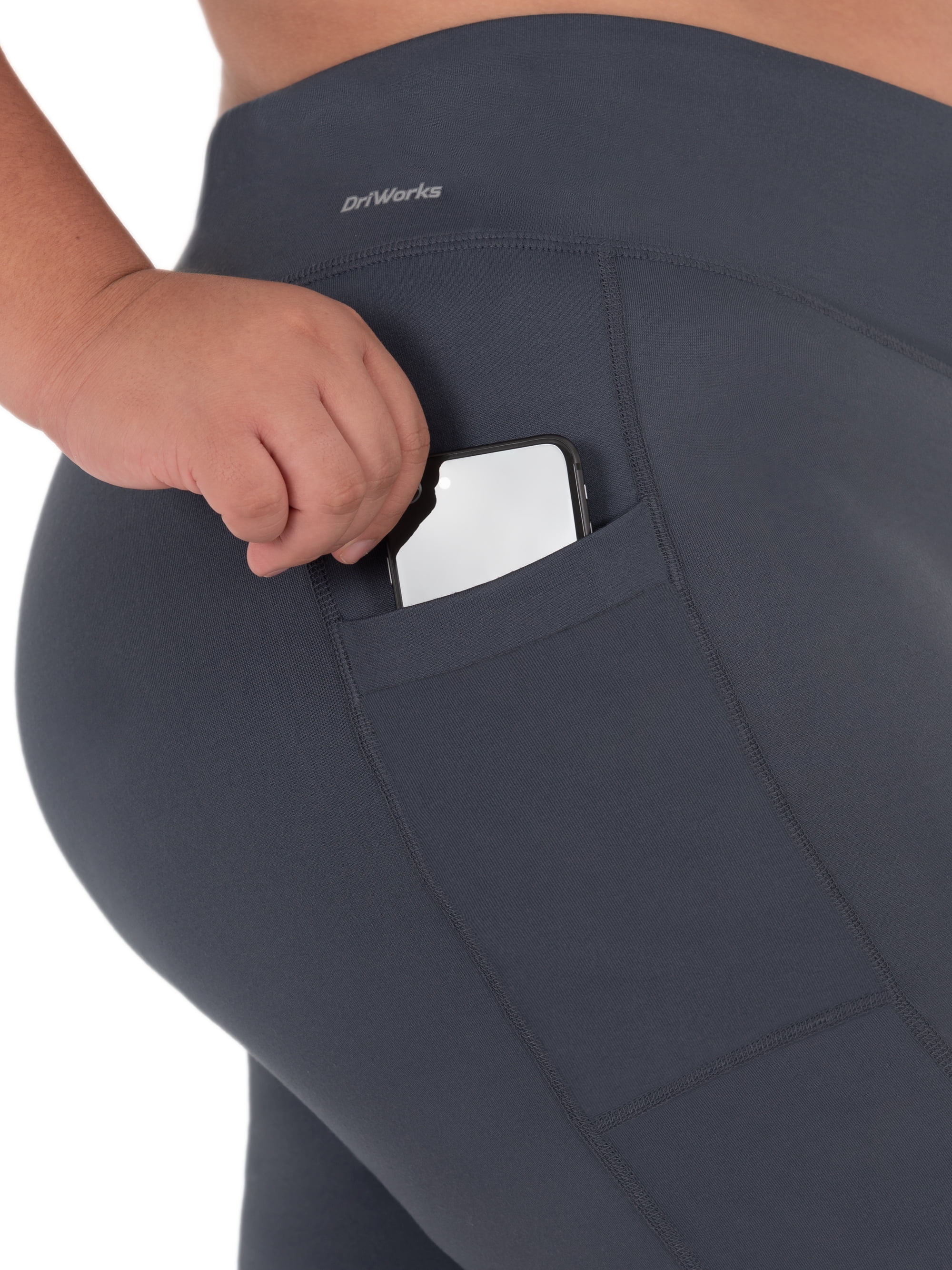 Athletic Works Women's Plus Size 9" High Waisted Active Media Pocket Bike Short