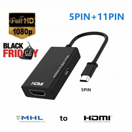 Cyber Monday Micro USB to HDMI Adapter Converter Cable 1080P HDTV for Android Devices Samsung,Black Friday (The Best Cyber Monday Sales)