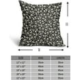 thumbnail image 4 of Black Brown Daisy Floral Block Print Pillow Covers 18X18 Inch Vintage Flowers Decorative Square Pillow Cases Set of 2 Farmhouse Home Decor Cotton Linen Throw Pillows For Sofa Couch Cushion Outdoor, 4 of 6