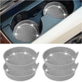 thumbnail image 1 of Bling Car Cup Holder Coaster, 4 Pack Rhinestone Non-Slip Circle Cup Holder Insert Coaster, Durable Crystal Vehicle Drink Cup Mat, 1 of 5