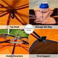 thumbnail image 6 of Family Camping Tent for 2-3 Person; Easy 3-Minute Setup Portable Lightweight Waterproof Beach Cabana; Anti-UV Outdoor Tent for Hiking Camping (Orange), 6 of 6