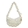 thumbnail image 1 of PU Plisado Mujer Bandolera Bolso Acolchado Hilo Bordado Bolso (blanco), 1 of 9