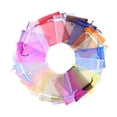 thumbnail image 4 of 100 piezas Bolsas de organza transparentes Bolsas de gasa con cordón Bolsas de joyería Bolsas de embalaje Bolsas de regalo Bolsas de dulces portátiles Color mezclado, 4 of 5