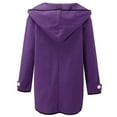 thumbnail image 4 of Puntoco Plus Size Top Clearance,Womens Warm Faux Coat Cardigan Winter Solid Long Sleeve Outerwear Purple 6(M), 4 of 5