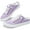 Purple, variant on Obtaom Women Canvas Mules Memory Foam Clipper Fashion Sneakers Comfortable Slip-On Mule Backless Holiday Shoes(Grey US10)