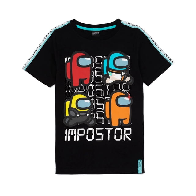 Among Us - Camiseta Impostor para Niños/Niñas (Negro)