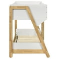 thumbnail image 6 of Wyatt Wood Twin Over Twin Bunk Bed White and Natural, 6 of 10