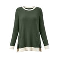 thumbnail image 3 of Bixock Women's Maternity Tops Long Sleeve Shirts Crew Neck Soild Color Loose Casual Pregnant Pullover Tops Soft Comfortable Daily Wear Maternity Clothings, 3 of 6