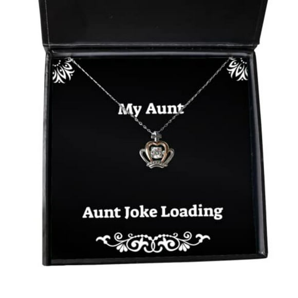 Pendentif Couronne Aunt Blague en Cours de Chargement, Parfait pour Cadeaux de Tante