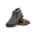 thumbnail image 4 of Gomelly Mens Snow Boots Plush Lining Warm Shoes Outdoor Winter Boot Zipper Ankle Booties Cold Weather Walking Gray 11, 4 of 9