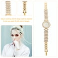 thumbnail image 2 of FELTECHELECTR Reloj creativo de diamantes para mujer, reloj de diamantes dorados, reloj de diamantes de imitación para mujer., 2 of 4