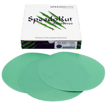 Automotive Sandpaper 1500 grit, Premium Film Backed Abrasive, 6 inch Hook & Loop Discs, 25 pack
