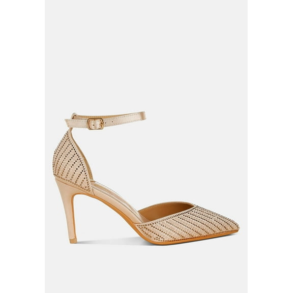 Wanda Pearls  Sequins Embellished Stiletto Sandals